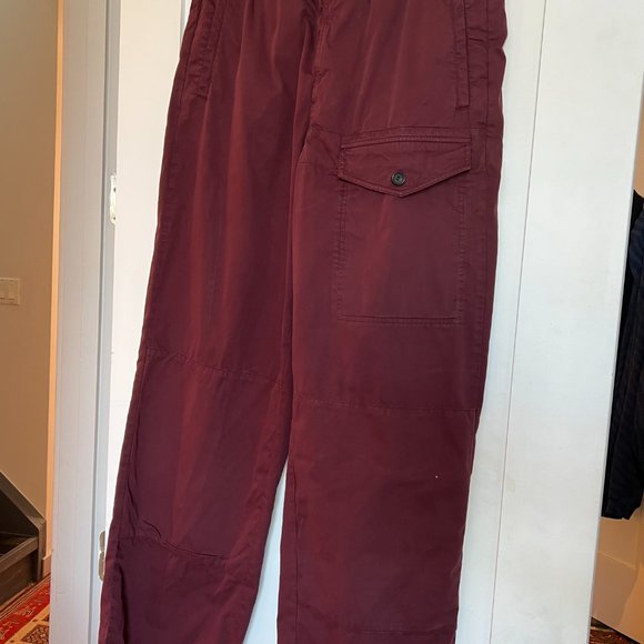 Acne Studios Maroon Flare Pants - Picture 1 of 4